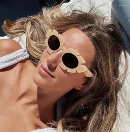 선글라스 2023 여성 여성 안경 꽃 태양 음영 음영 안경 야외 낚시 Gafas de Sol UV400
