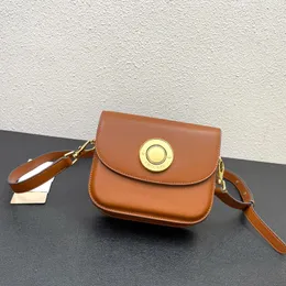 Kontrollerad axelväska klaff messenger väskor tartan handväska guld metall runda spänne kohud äkta läder vanlig avtagbar axelband pläd crossbody handväska