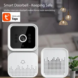 Dörrklockor Tuya Smart Wireless Video Doorbell Digital Visual Intercom Wifi Door Bell Waterproof Electronic Doorman Home Security Camera 230114