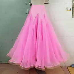 Scene Wear Ballroom Dance kjolar Kvinnor Lady Waltz Tutu Lång kjol Flamenco Dancing Costumes Practice Modern Clothing DL6665