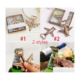 Other Festive Party Supplies Helicopter Airplane Beer Bottle Opener Antique Alloy Plane Shape Wedding Gift Favors Kitchen Bar Tool Dhzcs