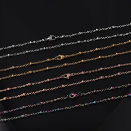 Correntes para descobertas de jóias componentes que tornam as mulheres homens DIY Aço inoxidável Bed Gold Placated Chain Silver Chineteaale 75 80cm