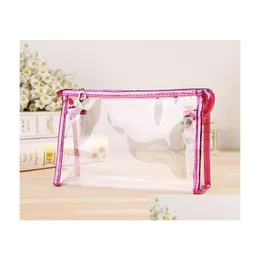 Kosmetiktaschen Wasserdichte Tasche Frauen Make-Up Fall PVC Transparent Schönheit Organizer Beutel Weibliche Dame Make-Up Drop Lieferung Gesundheit Dhzaj