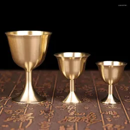 Cups Saucers Brass Chalice Cup Wine Glasses Champagne Beverage Goblet Cocktail Gold Vintage Creative Gift For Bar Home Decor