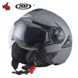 Мотоциклетные шлемы шлема двойной линзы Moto Open Face Scooter Racing Casco Capacet