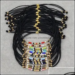 Berlockarmband Boho Enkel vänskap Small Bead Strand Armband Handgjorda vattentäta strandsmycken Present Q585Fz Drop Delivery Dhk9F