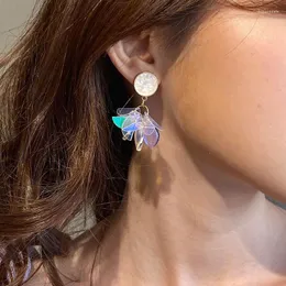 Stud Earrings Besimpol Fairy Style 925 Sterling Silver Shiny Colorful Crystal For Women Fine Jewelry High-class Gifts