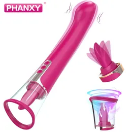 Anal Toys Phanxy Soft Tongue Slicking Vibrator för kvinnor G Spot Clitoral Stimulator Vagina Sugande avsugning Orgasm Masturbator Vuxen 230113