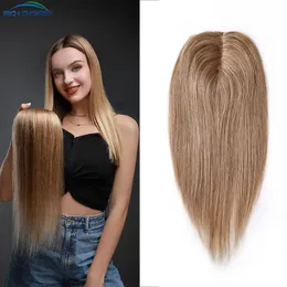 Synthetic Wigs Rich Choices 10x12cm Human Hair Toppers For Women Wigs Silk Base Hair Pieces 4 Clips In Hair Natural Hairpiece 230210