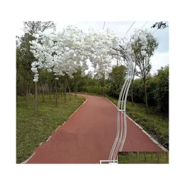 Party Decoration Romantic Wedding Cherry Flower Tree Road Cited Arch Bride and Groom P Ographing Props M￥nga f￤rger tillg￤ngliga Drop de DHW8Q