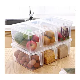 Scatole di immagazzinaggio Bidoni Cucina Trasparente Pp Box Grani Fagioli Contengono Sigillato Home Organizer Contenitore per alimenti Frigorifero Drop Delivery Dhuv9