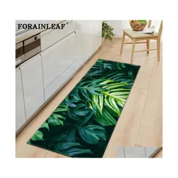 Carpets 3D Green Plant Grass Print Kitchen Carpet Floor Mats Doormat Hallway Living Room Balcony Bath Mat Non Slip Area Rugs Bathroo Dhbwi
