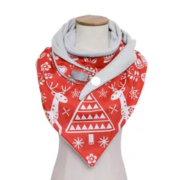 Sjaals 2023 Winter Christmas sjaal voor vrouwen Warm Elk Snowflake Print Triangle vrouwelijke sjaals Echarpe Foulard Snood -sjaals