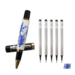 Ballpoint Pens Jinhao 1Pcs High Quality Ceramics Pen Ring Wedding Office 0.7Mm Student Stationery For Gift Drop Delivery School Busi Dhgt4