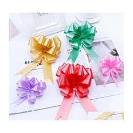 Dekoracja imprezy 30pcs Colorf Pl Bowbon 30 mm Wedding Car Prezent Wrap Florist Poly Christmas Birthday DIY Accesorie Down