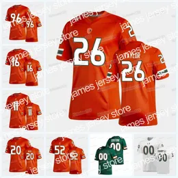 American College Football Wear Custom Miami Hurricanes 대학 축구 유니폼 NCAA College Ray Lewis Ryan Rizk Sean Taylor Michael Irvin Jarrid Williams Ed Reed A