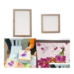 Other Arts And Crafts Paper Making Frame Sn Diy Wood Papermaking Mod Handcraft Recycling Tools Wooden Deckle 20X30Cm Drop Delivery H Dhgoa