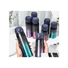 Canecas 350ml 500ml Estrela a v￡cuo x￭cara 304 A￧o inoxid￡vel Sky Sky Bouncing ER Water Bottle Travel Travel Thermo