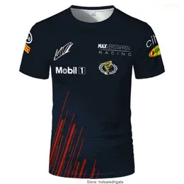 Summer F1 Men Shirts Drivers Campeão mundial de camisetas fãs de carros max manga curta tee fórmula 1 time de corrida tshirts mas roupas masculinas