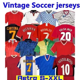 1990 Retro Soccer Jerseys Beckham V.NistelRooy Scholes G.Neville Veron Giggs Keane Old Shirts Classic 07 08 93 94 95 96 97 98 99 82 83 84 85 86 88 Vintage Football Shirt Shirt