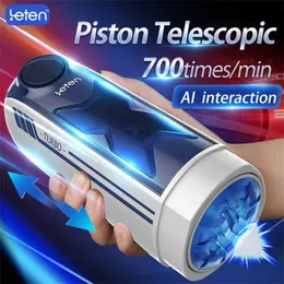 大人のおもちゃマッサージ2022 NEW LETEN X-TURBO High Speed Telescopic Male Masturbator Cup Automatic Piston Heating Sex Machine Toys Toys