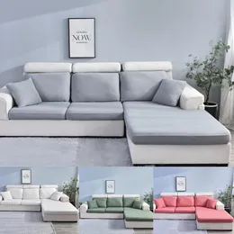 كرسي أغطية Seersucker Waterdichte Kussenhoes Sofa Meubels Beschermende Verwijderbare Wasbare Cover Elastische Effen Kleur Seat