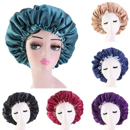 Beanies Beanie/Skull Caps Hair Satin Bonnet For Sleeping Shower Cap Silk Femme Women Night Sleep Head Cover Flower Elastic Band Daily Use