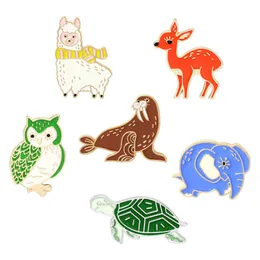 Brooches Pins Enamel Cartoon Animal Mix Badges Backpack Cute Gifts For Friends Wholesale Jewelry 1 Piece