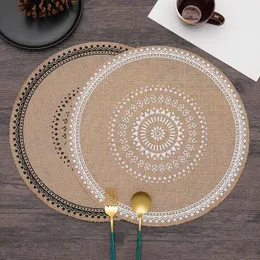 Настольные коврики прокладки льняные покрытия для обеденных ковриков кофейные столики на столовые пластины чашка кухонные принадлежности для кухонной принадлежности