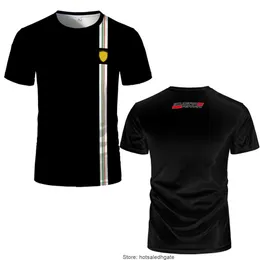 New Ferari F1 T Shirts 남성 여성 Formula One 3D 프린트 스트리트웨어 패션 대형 O 목 Tshirts