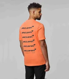 Novas camisetas da McLarens F1 de manga curta para homens e mulheres de verão com secagem rápida estampadas para fãs de corridas