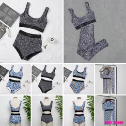 Women's Bikinis set Three-point Swimsuits Summer Fashion Two-piece Bikini Suit with L Letter Beach Trendy Swimsuit Size S-XL