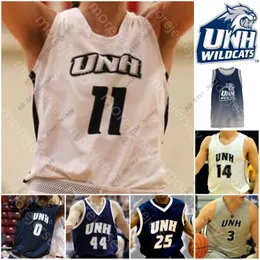 Baskettröjor Anpassade New Hampshire UNH Wildcats Basketball Jersey NCAA College Nick Guadarrama Sutherlin Martinez Hopkins Lester Maultsby Tchoukuiengo