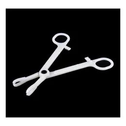 Other Tattoo Supplies Professional Plastic Round Open Clamp Disposable Body Piercing Plier Ear Lip Navel Nose Tongue Forcep Tool Dro Dhutk