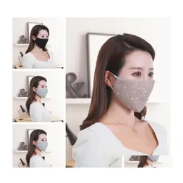 Designer Masks Men Women Glitter Mask Respirable Earloop Mouth Unisex Breathing Respirator Wholesale Eco Friendly 6 5Hy H1 Drop Deli Ottl1
