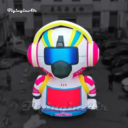 Giant Colorful Inflatable DJ Model Airblown Half Character Balloon With Headphone For Concert Stage Decoration