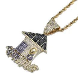 body jewelry silver pendant New letter men tide brand pendants explosive zircon necklace Unisex hip Hop cuban link chain diamond necklaces mens viking angel chains