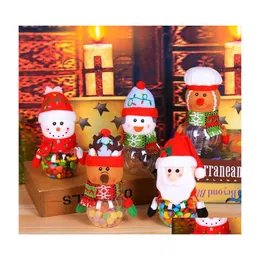 Christmas Decorations Gift Bags Candy Jar Storage Bottle Santa Bag Sweet Boxes Child Kids Gifts Year 2022 Navidadchristmas Drop Deli Dhzca