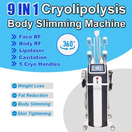 New Lipolaser Machine 9 IN 1 Cavitation Fat Loss RF Anti-wrinkle Cryolipolysis Weight Reduction Anti Cellulite Skin Rejuvenation Device Salon Home Use