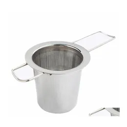 Kaffee Tee Werkzeuge Wiederverwendbare Edelstahl Sieb Infuser Filter Korb Falten Für Teekanne Cca9198 541 S2 Drop Lieferung Home Gard Otb13