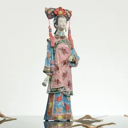 التماثيل الزخرفية تعترض العتيقة الجميلة الملاك تمثالًا صينيًا للثقافة الصينية للخزف الخزف دمى منحوتات تمثال عتيقة هوم