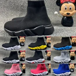 Paris Speed ​​Sneaker Kids Shoes Designer Triple-S Sock Alto Black Entrenadores Niñas Niñas Juveniles Nebos Nebos zapatos zapatillas Sporters casuales Tamaño 25-35 Z1IC#