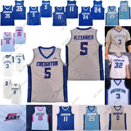 Basketball-Trikots Basketball-Trikots Creighton Basketball-Trikot NCAA CollegeTrey Alexander Rati Andronikashvili Shereef Mitchell Modestas Kancleris KeySha