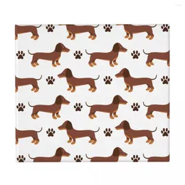 Bordmattor Diskmattan för kök Dachshund och tassar Drainer Absorberande dyna TEA Handduk Placemat