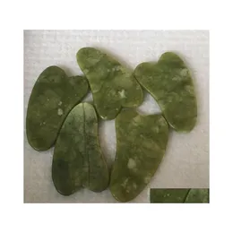 Massage Stones Rocks Natural Jade Mas Tool Guasha Board Gua Sha Facial Treatment Stone Scra Care Healthy Drop Delivery Health Beaut Dhdal