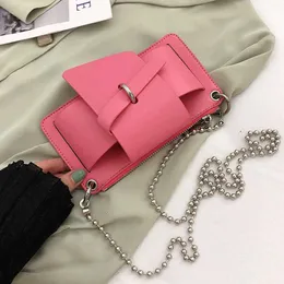 Torby na ramię Modna telefon komórkowy dla dziewcząt Kolory cukierków małe łańcuchy Crossbody Women skórzana designerka Clutch Sac 230116