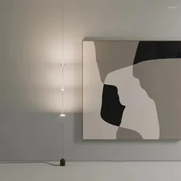 Kolye lambalar Minimalist zemin lambası oturma odası kanepe arka plan duvar LED aydınlatma yaratıcı yatak odası başucu atmosfer ayakta ışık