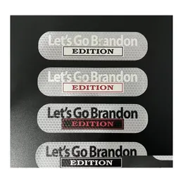 Decorazione per feste Lets Go Brandon Car Edition Body Sticker Cars Coda Adesivi riflettenti Inventario all'ingrosso Drop Delivery Home Garde Dhsu4