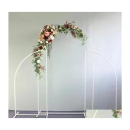 Party Decoration 3pcs Wedding Arch Set Bakgrund Flower Stand Birthday Outdoor Balloon Irregar Shape Drop Delivery Home Garden Fest DH6TG