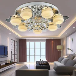 Ceiling Lights Led Modern Lamp Lotus Flower Crystal Light Chandelier Cafe El Ligting Luminaria